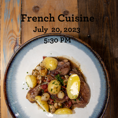 French Cuisine Cooking Class- July 20, 2023