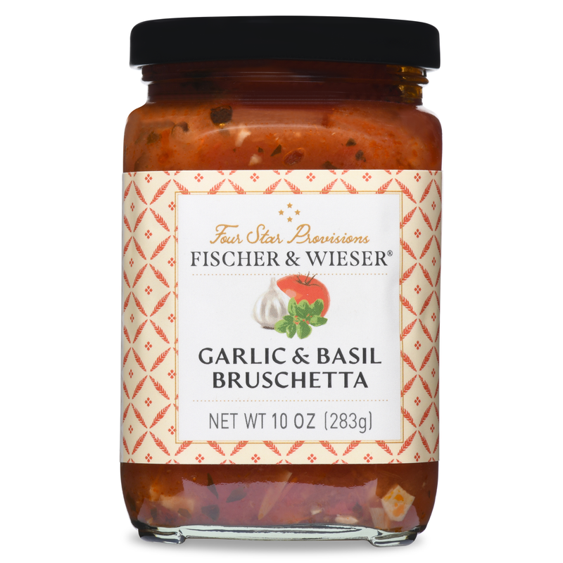 Garlic & Basil Bruschetta front