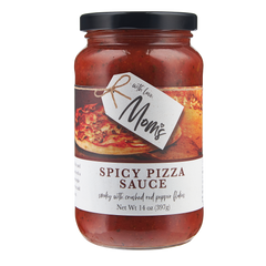 Mom's Spicy Wood Smoked Tomato Pizza Sauce 14oz Success front