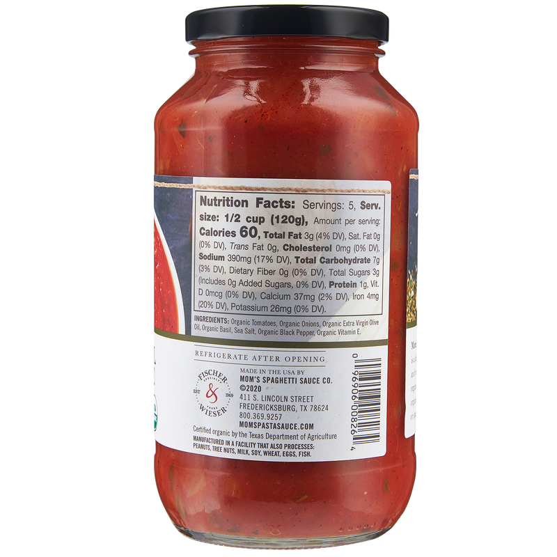 Mom's Organic Traditional Pasta Sauce front
